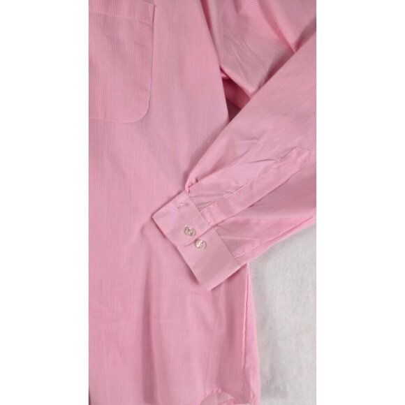 Rock N Roll Women's Shirt 50's Elvis Pink White Stripe XL Button-Up Long Sleeve - Picture 3 of 16